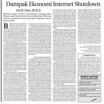 DAMPAK EKONOMI INTERNET SHUTDOWN